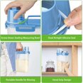 thumbnail image 4 of Viretec Rice Airtight Storage Container, 3-5Lbs Cereal Dry Food Flour Bin, Pet Dog Cat Dispenser with Measuring Cup, BPA Free Clear Plastic Kitchen & Pantry Organization Bin for Sugar, Pasta, Blue, 4 of 8