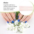 thumbnail image 3 of Youkk Fake Nail Set French Style Scratch Resistant Press-on Fingernails Full Cover Removable Trimble Adjustable Manicure Stickers Type 3, 3 of 6