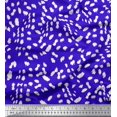 thumbnail image 1 of Soimoi Blue polyester Crepe Fabric Cow Animal Skin Print Fabric by Yard 52 Inch Wide, 1 of 3