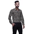 thumbnail image 3 of BESTMAN Chemise Décontractée Imprimée pour Hommes Coupe Ajustée à Boutons Manches Longues, 3 of 5