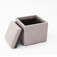 thumbnail image 3 of Chase Fabric Ottoman With Flip Tray Lid (Light Gray), 3 of 4
