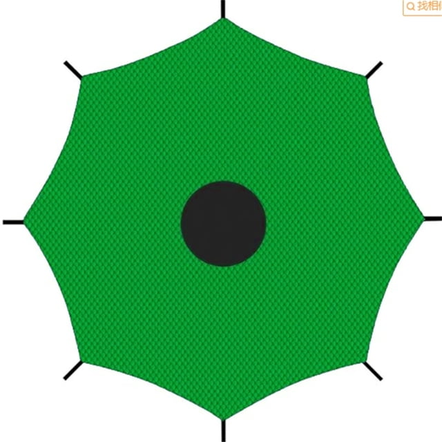 14ft Trampoline Sun Shade Cover UV Protection Weatherproof Jump Mat Cover with Fixed Straps for Outdoor Backyard Playground
