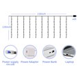 thumbnail image 3 of Amdohai Guirlande Lumineuse de Rideaux Alimentée par USB Décoration d'Éclairage de Rideau pour Rendez-Vous Demande Rassemblement 8 Modes d'Éclairage 118* 118 Po Bleu, 3 of 8
