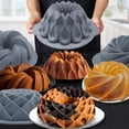 thumbnail image 4 of Ohufall Non-stick Silicone Fluted Cake Pan Bread Pan Baking Pan For Oven Thread Woven Baking Tray, 4 of 7