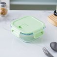 thumbnail image 1 of Birdeem Microwave Safe Glass Lunch Box, Reusable Bento Container for Students and Office Workers, Heat Resistant Dishwasher Safe Meal Prep Box with Leak-Proof Lid, 1 of 9