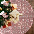thumbnail image 2 of Jupe de Sapin de Noël Rouge Melon 35 Po Décoration de Dessous de Sapin de Noël pour Fête de Joyeux Noël Décoration de Sapin de Noël Livrée avec Chaussettes Ensemble Jupe de Sapin et Chaussettes, 2 of 6