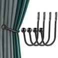 thumbnail image 1 of 4 Pcs Embrasses de Rideaux Crochets d'Embrasses de Rideaux Embrasses pour Rideaux Supports de Rideaux pour Mur Porte-Rideau Embrasses de Rideaux Montage Mural pour Salon, Chambre et Plus, 1 of 7