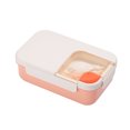 thumbnail image 4 of Lunch Box School Portable Compartments Microwave Sealing Storage Food Package Reusable Divided Container with Spoon Leak-proof Locking Organizer Pink, 4 of 9