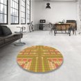 thumbnail image 4 of Ahgly Tapis d'Intérieur Lavable en Machine Carré Transitionnel Orange Bière, 3 Pieds Carré, 4 of 7