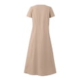 thumbnail image 2 of Robe d'Été pour Femmes Maxi Robe d'Été pour Femmes Couleur Unie Décontractée Sans Manches à Col Rond avec Poches Robe de Plage Décontractée Maxi Robe d'Été Robe Maxi d'Été pour Femmes Robe d'Été pour Femmes Plage, 2 of 6