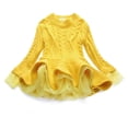 thumbnail image 1 of EGNMCR Robe Sans Manches à Col Rond Tout-Petits Enfants Bébés Filles Chandail Tricoté Robe d'Hiver au Crochet avec Tulle Chandail Robe Fille, 1 of 3