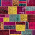 thumbnail image 1 of Ahgly Company Indoor Square Abstract Dark Almond Brown Patchwork Area Rugs, 3' Square, 1 of 6