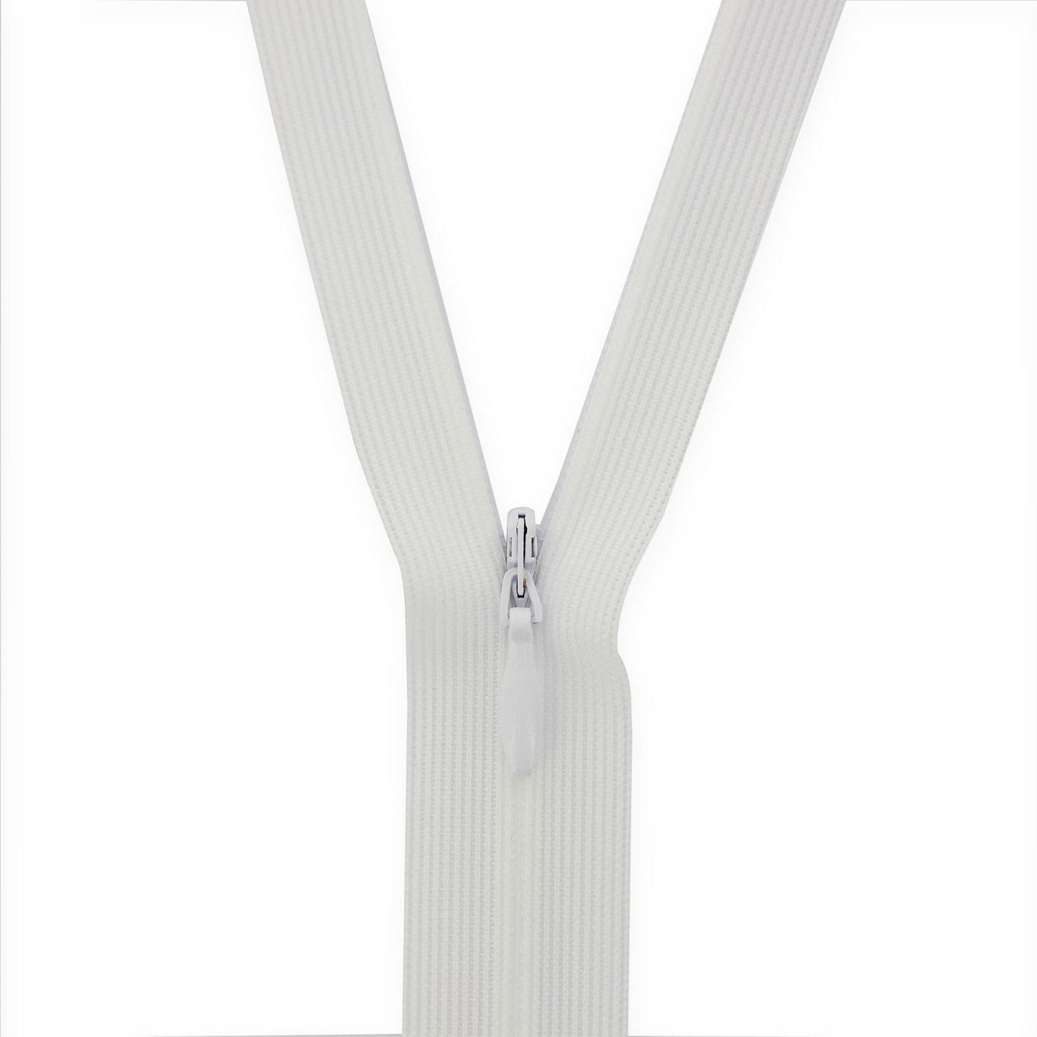 COSTUMAKERS Invisible Closed-End Zipper 20 cm (7.9 in), White, #2.5 Nylon Coil