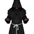 thumbnail image 4 of LHJ Robe de Moine Robe de Prêtre Costume de Cosplay d'Halloween Cape, 4 of 4