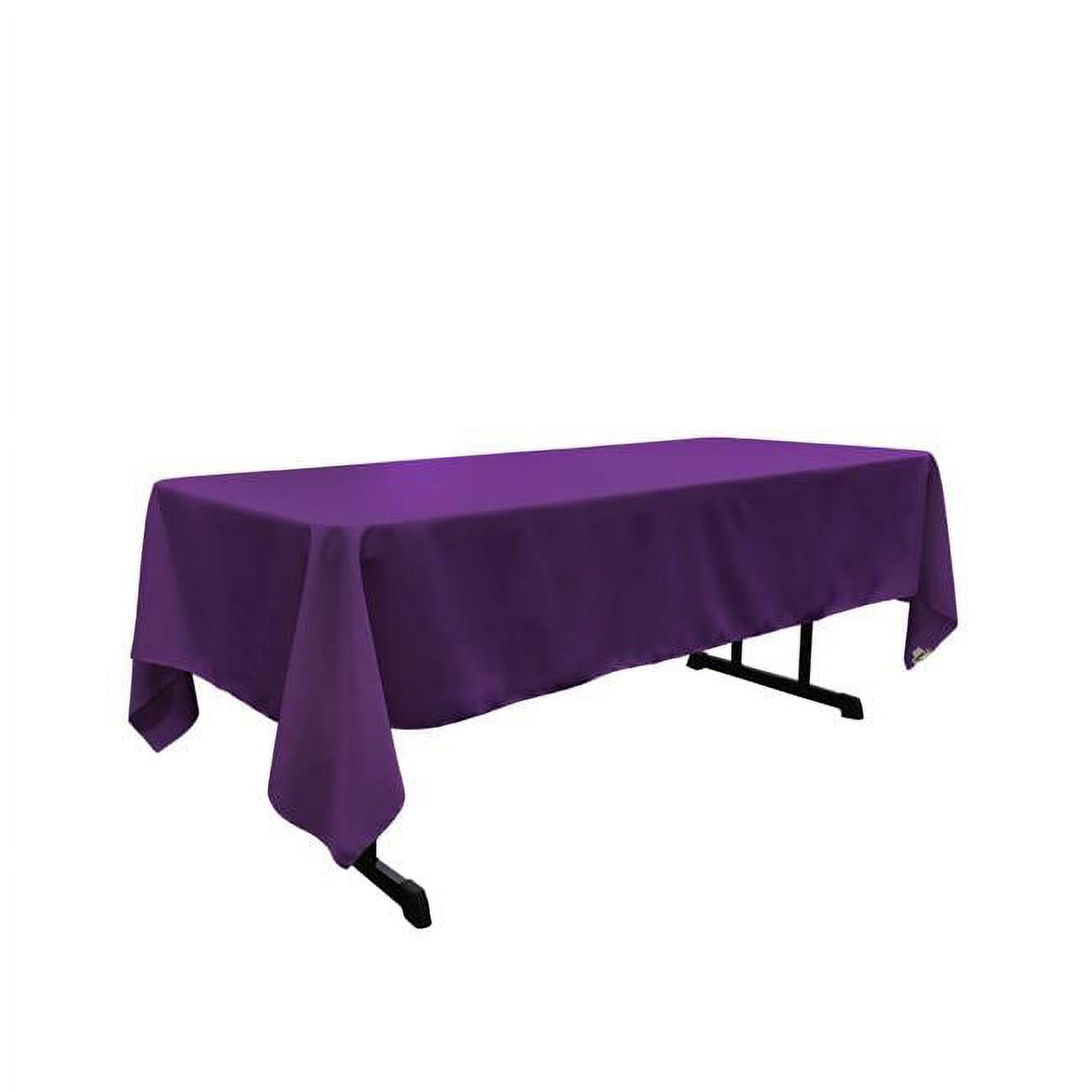 LA Linen TCpop60x120-PurpleP23 Nappe Rectangulaire en Polyester, Violet - 60 x 120 Po.