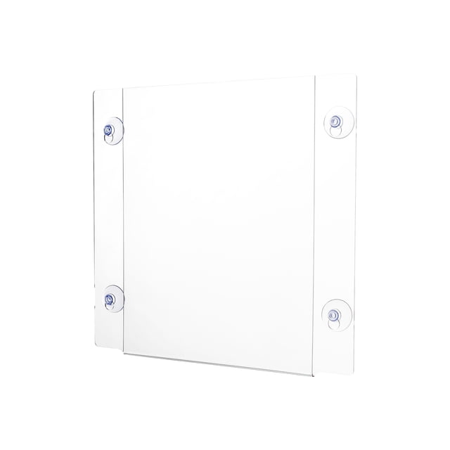 AdirOffice 8.5''x 11'' Clear Suction Acrylic Window Sign Holder 6 Pack