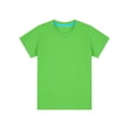 thumbnail image 4 of Ocealan Lot de 2 T-Shirts à Col Rond à Manches Courtes pour Garçons et Filles, Couleur Unie, Été, Décontracté, Coton, Hauts Tee 2-12 Ans Vert 3-4, 4 of 6