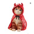 thumbnail image 1 of Adorable Decorative Halloween Cat Statue Exquisite Hand Painted Details Resin Desktop Ornament for Home Office, 1 of 2
