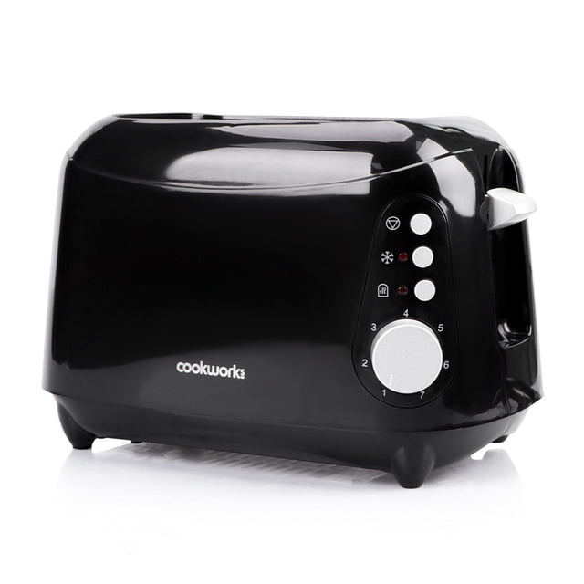 TopOne 1 Set Of Smart Led Display Toasters 2 Slice Breakfast Toasters With Extra Wide Slot (uk Plug)