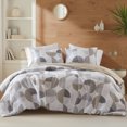 thumbnail image 1 of Regency Heights Full/Queen Size Comforter Set, Tan/Gray Bedding Set for All Seasons, 3-Piece Round Geometric Print Bedding Comforter Set, 1 of 9