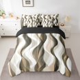 thumbnail image 2 of Erosebridal Modern Abstract Bedding Sets King Size, Stripes Wave Comforter Sets with Sheets, Chic Geometric Reversible Bed Sheets Set, Breathable Room Decoration, 7pcs, 2 of 6
