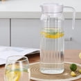 thumbnail image 2 of Tumotour Cold Water Kettle Plastic Striped Transparent Cool Tea Kettle Restaurant Hot And Cold Milk, 2 of 6