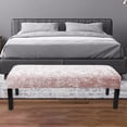 thumbnail image 4 of Bench Cover Elastic Chair Covers Seat Protector for Living Room Hotel Decor Pink, 4 of 8