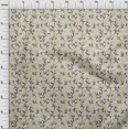 thumbnail image 4 of oneOone Cotton Flex Yellow Fabric Floral Retro Craft Projects Decor Fabric Printed By The Yard 40 Inch Wide, 4 of 5