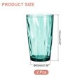 thumbnail image 2 of Unique Bargains Verres à Boire en Acrylique 17 Oz, Lot de 2 Gobelets Réutilisables en Plastique pour la Maison et l'Extérieur, Cyan, 2 of 7