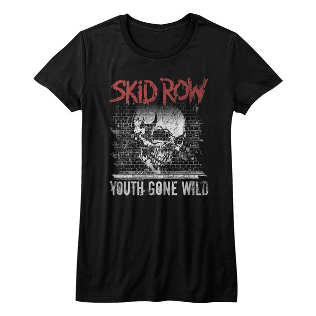 Skid Row Music Graffiti Gone Wild Juniors Short Sleeve T Shirt