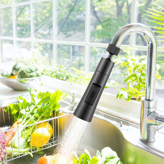 TopLLC Kitchen Faucet Universal Extension, Extended Universal Joint, Rotatable Vegetable Basin, Pressurized Water Nozzle