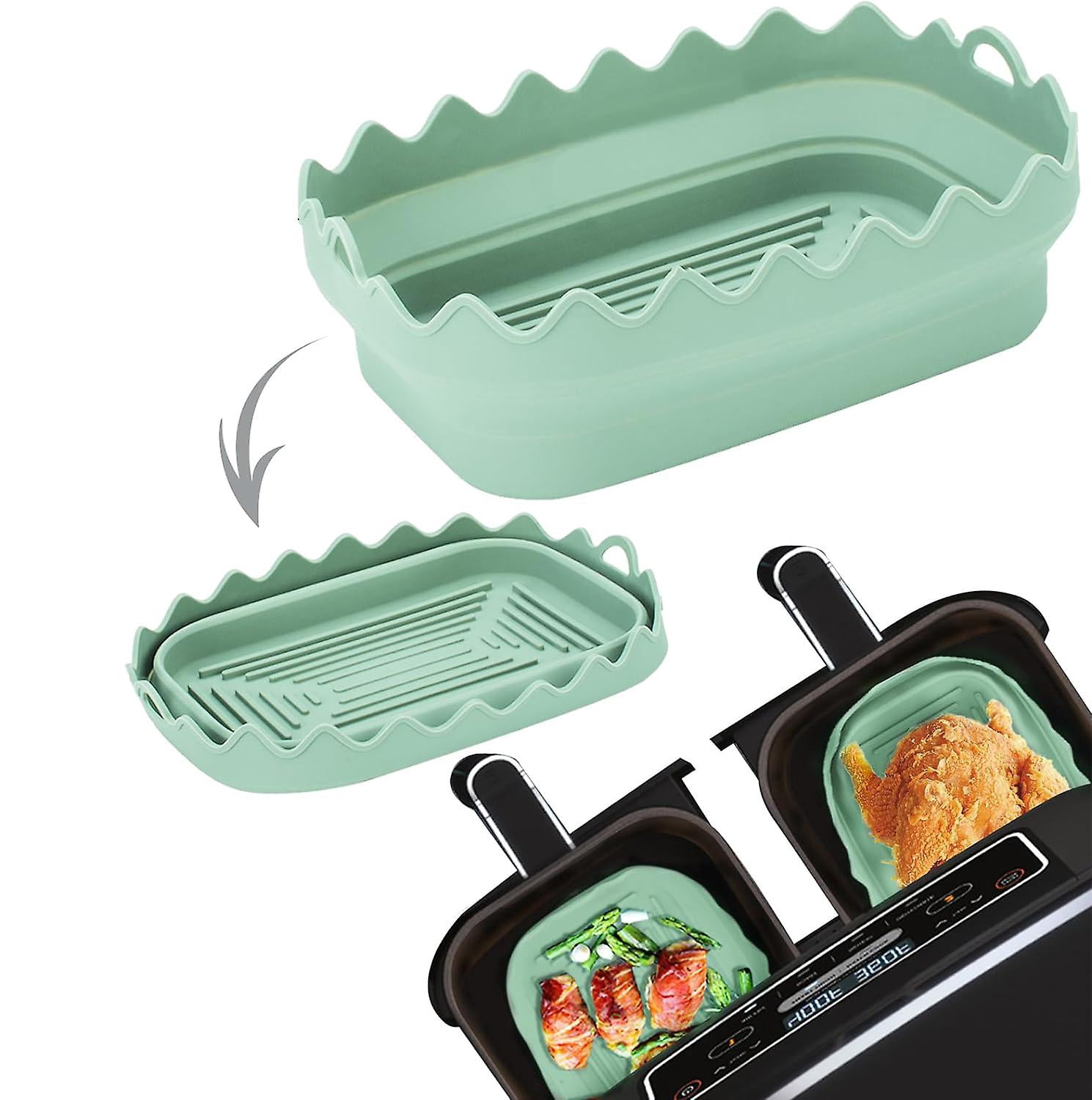 Silicone Air Fryer Mold, Air Fryer Accessory, Air Fryer Mold, Silicone Air Fryer Accessories, Reusable Fryer Basket, Airfryer Liner for Airfryer Frye