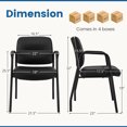 thumbnail image 2 of Costway Waiting Room Chair No Wheels Set of 8 with Integrated Armrests  for Reception, 2 of 7