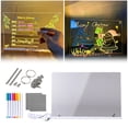 thumbnail image 2 of 7 Color LED Light Up Doodle Drawing Board With Stand Acrylic Memo Panel 4 Modes For Kids Adults Bedroom, 2 of 9