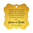 thumbnail image 1 of Darling Souvenir Custom Wedding Thank You Message Gift Tags Personalized Party Favor Hang Paper Tags-Metallic Gold-50 Tags, 1 of 1