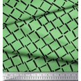 thumbnail image 2 of Soimoi Green polyester Crepe Fabric Brush Stroke Abstract Print Sewing Fabric Yard 52 Inch Wide, 2 of 3
