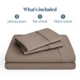 thumbnail image 2 of Bare Home Premium 1800 Collection 4-Piece Bed Sheet Set, Split Head Flex King, Taupe, 2 of 10