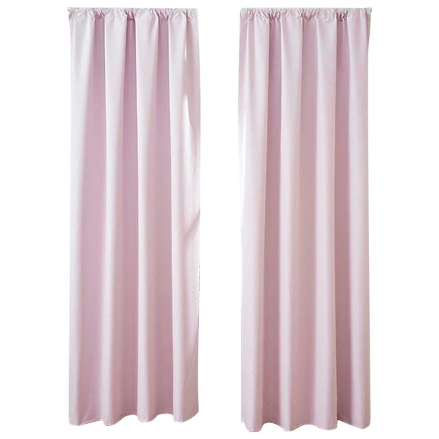 Scandinavian Solid Color Blackout Curtains for Bedroom & Living Room – Light Blocking Window Panels