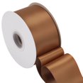 thumbnail image 1 of Joycrosso Golden Brown Ribbon 2 1/2 Inch Wide Thick Fabric Ribbon, 50 Yards Double Faced Satin for Gift Wrapping Floral Bouquets Wedding Party Decoration, 1 of 6
