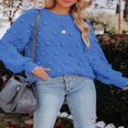 thumbnail image 2 of Knitted Sweaters for Women Solid Sweaters Crew Neck Pullover Long Sleeve Jumper Tops, 2 of 6