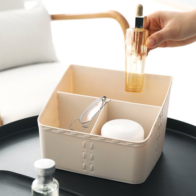 Large Capacity Cosmetic Storage Box Organizer Plastic Makeup Drawer Desktop Sundries Box Household Supplies