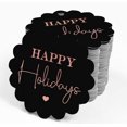 thumbnail image 4 of Inkdotpot Real Rose Gold Foil Happy Holiday Tags Favor Hang Paper Tags 100 Pieces, 4 of 6