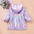 thumbnail image 4 of uublik Girls Coat Spring Fall Outerwear Zipper Hooded Jackets Coat Purple, Size 1-8 Years, 4 of 6