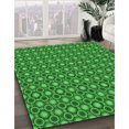 thumbnail image 3 of Ahgly Company Tapis d'Intérieur Lavables à la Machine, Carrés, Transitionnels, Verts, Tapis de Zone, 7 Pieds Carré, 3 of 7
