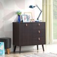 thumbnail image 3 of Gymax Sideboard Entryway Console Table w/ Display Cabinet Brown Home, 3 of 10
