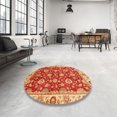 thumbnail image 4 of Ahgly Tapis Rectangulaire Abstrait Orange Lavable en Machine, 5 Pieds x 7 Pieds, 4 of 7
