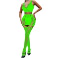 thumbnail image 1 of Lingerie Aguichant pour Femmes, Combinaison en Résille Sans Coutures en Maille Ajourée, Justaucorps de Nuit, 1 of 1