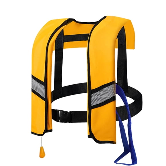 Veste de Sauvetage Gonflable Manuelle pour Adultes - Gilet de Pêche et de Navigation Haute Visibilité avec Cartouche de CO2