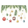 thumbnail image 1 of Christmas Bathroom Decor Sticker Set Featuring Star Hanging Lamp and Tree Designs – 29 cm x 20 cm Single Adhesive Vinyl Decal for Toilet Lid, Mirror, or Wall, 1 of 6