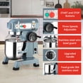thumbnail image 3 of COZONY 10Qt Commercial Stand Mixer, 3 Adjustable Speeds, 600W Heavy Duty Electric Food Mixer with Timing Function, Stainless Steel Bowl, Security Shield, for Bakeries and Pizzerias, 3 of 9